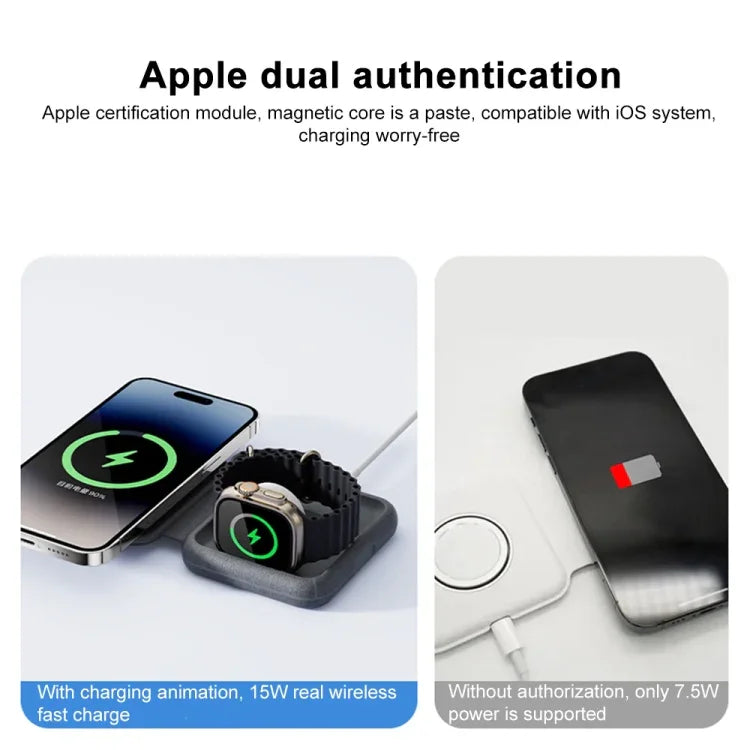MOMAX UD30 Q.Mag Go 2 in 1 ที่ชาร์จไร้สายแม่เหล็กแบบพับได้ Magsafe