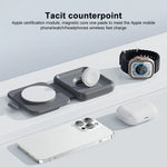 MOMAX UD30 Q.Mag Go 2 in 1 ที่ชาร์จไร้สายแม่เหล็กแบบพับได้ Magsafe