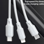 สายชาร์จข้อมูล WK WDC-103 3A 3 in 1 8 พิน + Micro USB + Type-C / USB-C Fullspeed Pro ความยาว: 1.15 ม.