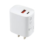U087 ที่ชาร์จเดินทางชาร์จเร็ว 20W USB-C / Type-C + USB พอร์ต ปลั๊ก US, ปลั๊ก US