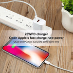 U087 ที่ชาร์จเดินทางชาร์จเร็ว 20W USB-C / Type-C + USB พอร์ต ปลั๊ก US, ปลั๊ก US