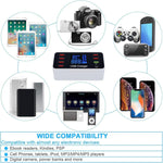 A9 Plus (เวอร์ชันโลก) สถานีชาร์จดิจิทัล 8 พอร์ต AC 100V~240V พร้อมจอ LCD ถอดได้ ชาร์จอัจฉริยะพร้อมที่ชาร์จไร้สาย รองรับ QC3.0