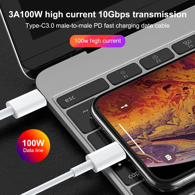 สายชาร์จข้อมูล 100W USB-C / Type-C เป็น 8 Pin ชาร์จเร็ว ความยาว: 1m, Type-C เป็น 8 Pin 1m