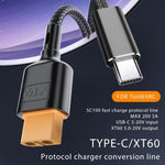 USB-C / Type-C to XT60 Data Cable, Length: 100cm, 100cm