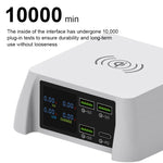 แท่นชาร์จไร้สายอัจฉริยะ F96 100W USB x3 + PD แบบมัลติฟังก์ชัน