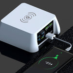 แท่นชาร์จไร้สายอัจฉริยะ F96 100W USB x3 + PD แบบมัลติฟังก์ชัน