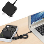 อะแดปเตอร์ชาร์จไฟแบบพกพา 65W USB-C / Type-C สำหรับแล็ปท็อป พร้อมสายชาร์จ Type-C ปลั๊ก US, ปลั๊ก US 65W / สีดำ