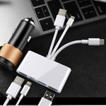 อะแดปเตอร์อ่านการ์ดกล้องมัลติฟังก์ชัน 5 in 1 8 Pin + Type-C / USB-C + USB + การ์ด TF + การ์ด SD, 5 in 1