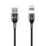 REMAX RC-158m สายข้อมูลถักโพลีเอสเตอร์สองสี พร้อมแม่เหล็กดูด 3A USB ถึง Micro USB สำหรับชาร์จและถ่ายโอนข้อมูล ความยาวสาย: 1 เมตร, Micro USB