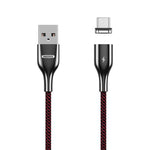 REMAX RC-158m สายข้อมูลถักโพลีเอสเตอร์สองสี พร้อมแม่เหล็กดูด 3A USB ถึง Micro USB สำหรับชาร์จและถ่ายโอนข้อมูล ความยาวสาย: 1 เมตร, Micro USB