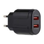 LZ-022 ที่ชาร์จเดินทาง 5V 2.4A 2 พอร์ต USB ปลั๊ก EU