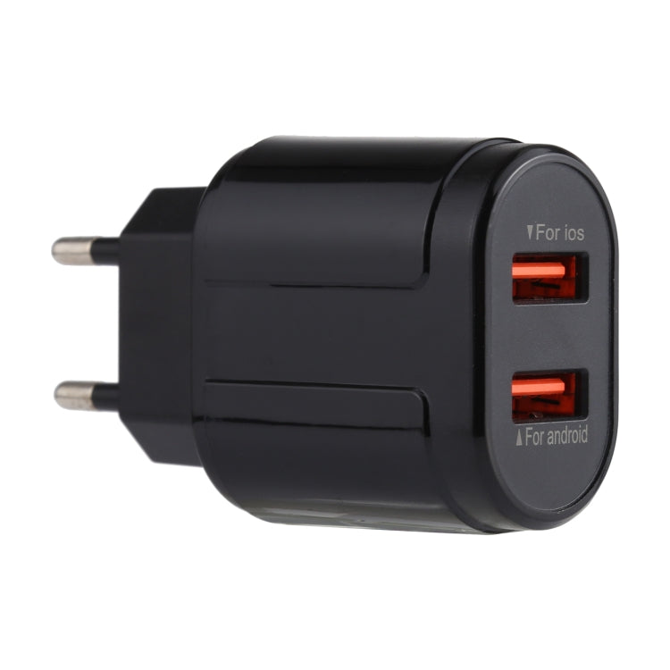 LZ-022 ที่ชาร์จเดินทาง 5V 2.4A 2 พอร์ต USB ปลั๊ก EU