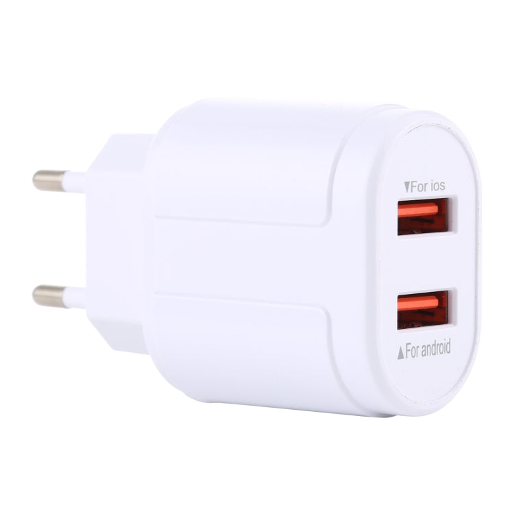 LZ-022 ที่ชาร์จเดินทาง 5V 2.4A 2 พอร์ต USB ปลั๊ก EU