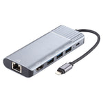 อะแดปเตอร์แท่นเชื่อมต่อมัลติฟังก์ชัน 6 in 1 USB 2.0 x 3 + HDMI + RJ45 + พอร์ตชาร์จ 8 Pin หญิงเป็น 8 Pin ชาย รุ่น 79591