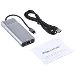 อะแดปเตอร์แท่นเชื่อมต่อมัลติฟังก์ชัน 6 in 1 USB 2.0 x 3 + HDMI + RJ45 + พอร์ตชาร์จ 8 Pin หญิงเป็น 8 Pin ชาย รุ่น 79591