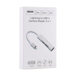 อะแดปเตอร์อ่านกล้อง 3 in 1 8 Pin ชายเป็น 2 x USB 3.0 + 8 Pin หญิง รุ่น S-206
