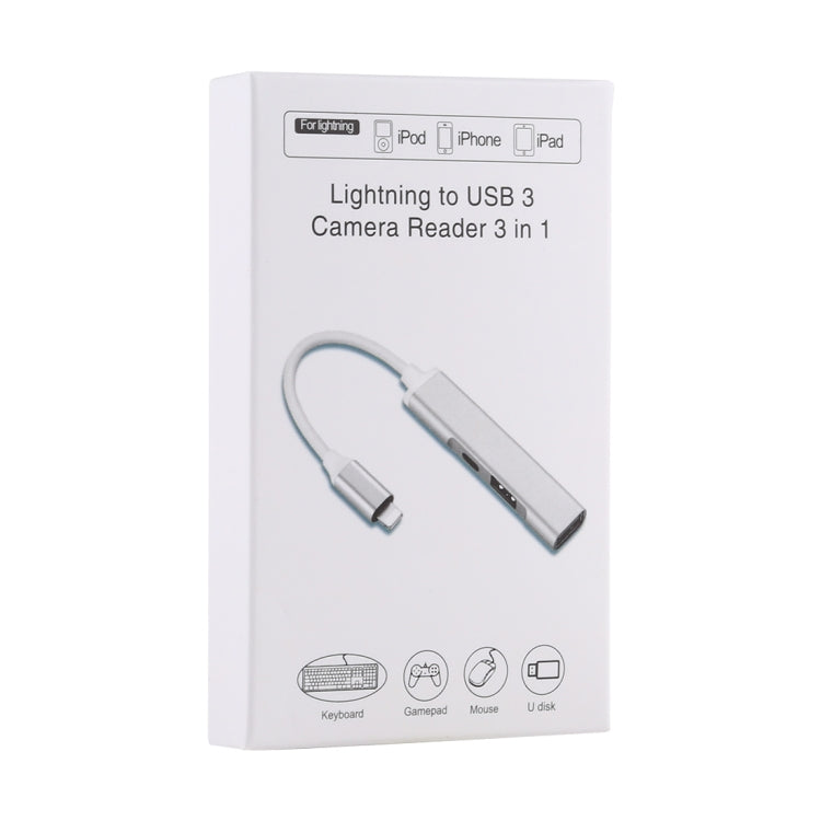 อะแดปเตอร์อ่านกล้อง 3 in 1 8 Pin ชายเป็น 2 x USB 3.0 + 8 Pin หญิง รุ่น S-206