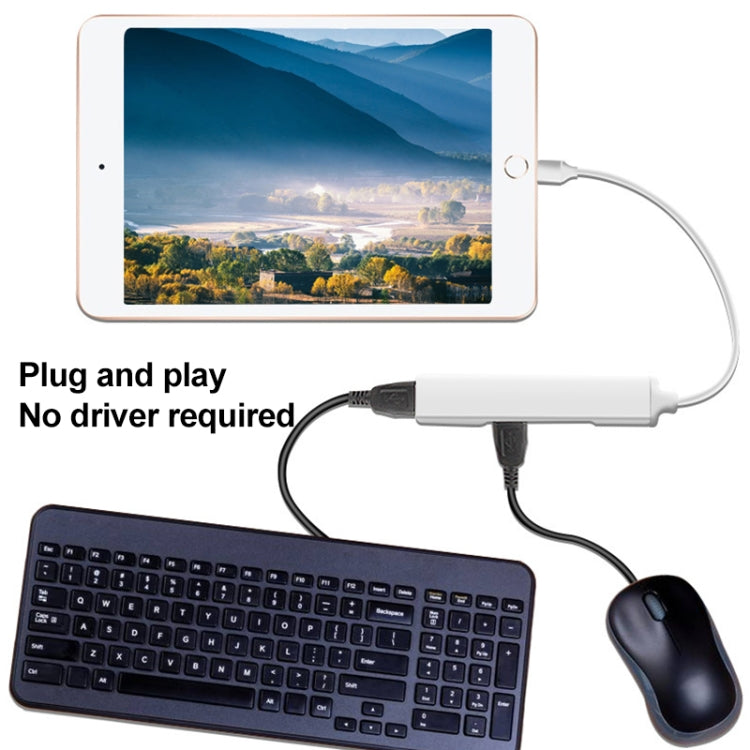 อะแดปเตอร์อ่านกล้อง 3 in 1 8 Pin ชายเป็น 2 x USB 3.0 + 8 Pin หญิง รุ่น S-206