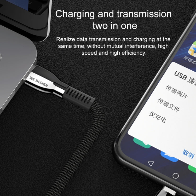 สายชาร์จและซิงค์ข้อมูล WK WDC-107i USB เป็น 8 Pin ความยาว 1 เมตร 2.4A อัลลอยซิงค์เซนต์