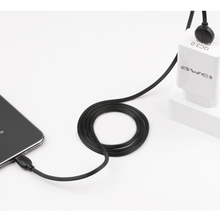 สายชาร์จและส่งข้อมูลอลูมิเนียมอัลลอย awei CL-63 2.5A 8 พิน ความยาว 1 เมตร
