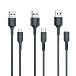 สายชาร์จข้อมูล WK WDC-136 USB เป็น 8 พิน 3A ชาร์จเร็ว USB เป็น 8 พิน (สีดำ), USB เป็น 8 พิน (สีขาว)