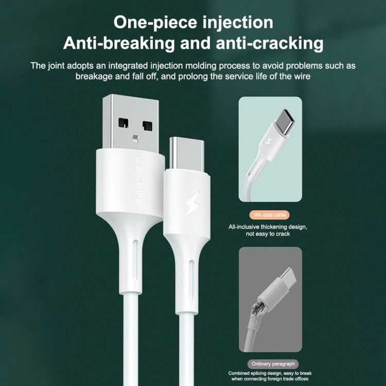 สายชาร์จข้อมูล WK WDC-136 USB เป็น 8 พิน 3A ชาร์จเร็ว USB เป็น 8 พิน (สีดำ), USB เป็น 8 พิน (สีขาว)