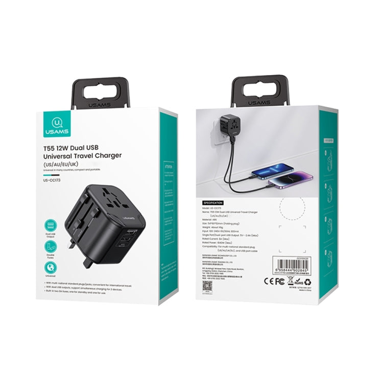 ที่ชาร์จเดินทางอเนกประสงค์ USAMS รุ่น US-CC173 T55 กำลังไฟ 12W
