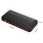 แท่นชาร์จเร็ว USB 15 พอร์ต 100W WLX-815 พร้อมที่วางโทรศัพท์และแท็บเล็ต ปลั๊ก US 100W, ปลั๊ก EU 100W, ปลั๊ก UK 100W, ปลั๊ก AU 100W