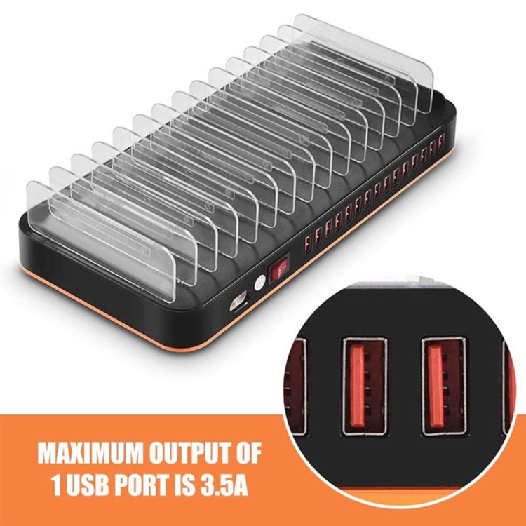 แท่นชาร์จเร็ว USB 15 พอร์ต 100W WLX-815 พร้อมที่วางโทรศัพท์และแท็บเล็ต ปลั๊ก US 100W, ปลั๊ก EU 100W, ปลั๊ก UK 100W, ปลั๊ก AU 100W