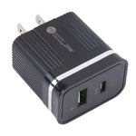 ที่ชาร์จเร็ว USB 20W PD + QC3.0 รุ่น 46-A2C2, ปลั๊กสหรัฐอเมริกา