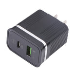 ที่ชาร์จเร็ว USB 20W PD + QC3.0 รุ่น 46-A2C2, ปลั๊กสหรัฐอเมริกา