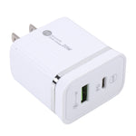 ที่ชาร์จเร็ว USB 20W PD + QC3.0 รุ่น 46-A2C2, ปลั๊กสหรัฐอเมริกา