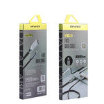 สายชาร์จและซิงค์ข้อมูล AWEI CL-95 USB เป็น 8 Pin แบบพกพา ชาร์จเร็ว TPE + อลูมิเนียมอัลลอยด์ 2A ความยาว 1 เมตร