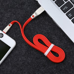 สายชาร์จและซิงค์ข้อมูล AWEI CL-95 USB เป็น 8 Pin แบบพกพา ชาร์จเร็ว TPE + อลูมิเนียมอัลลอยด์ 2A ความยาว 1 เมตร