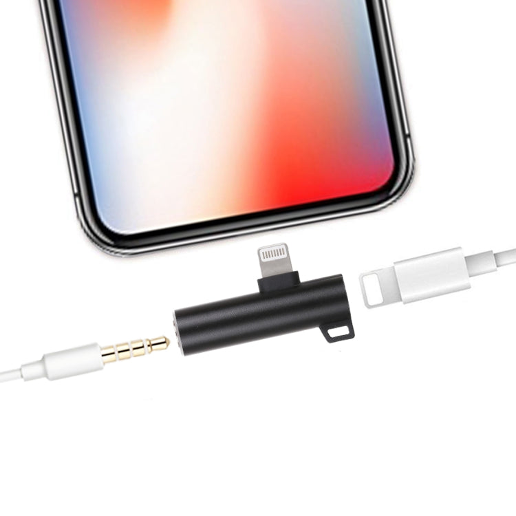 อะแดปเตอร์ชาร์จและเสียง 2 in 1 รูปหัวลูกบอล 8 Pin + 3.5 มม. เป็น 8 Pin ตัวผู้