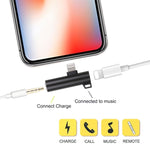 อะแดปเตอร์ชาร์จและเสียง 2 in 1 รูปหัวลูกบอล 8 Pin + 3.5 มม. เป็น 8 Pin ตัวผู้