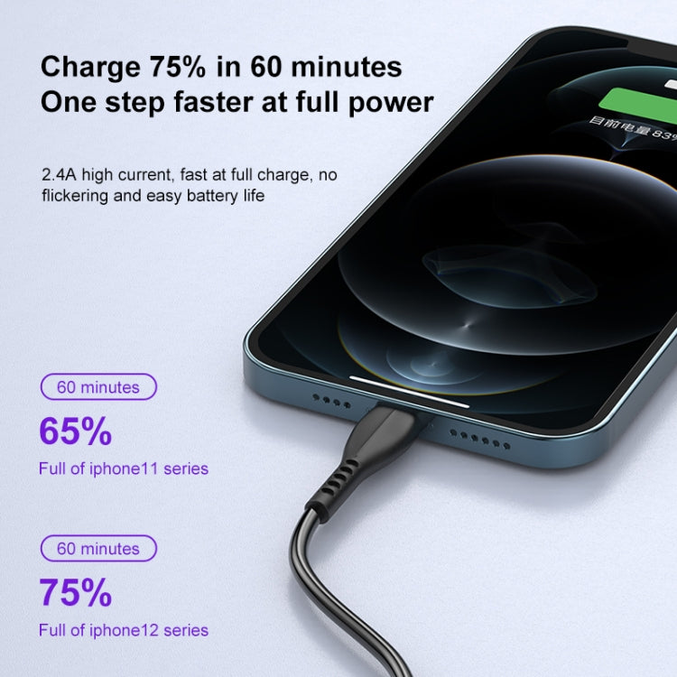 สายชาร์จ USB เป็น 8 พิน awei CL-115L 1 เมตร 2.4A