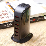 แท่นชาร์จเร็ว USB 6 พอร์ต 30W 853L พร้อมชาร์จอัจฉริยะ AC100-240V