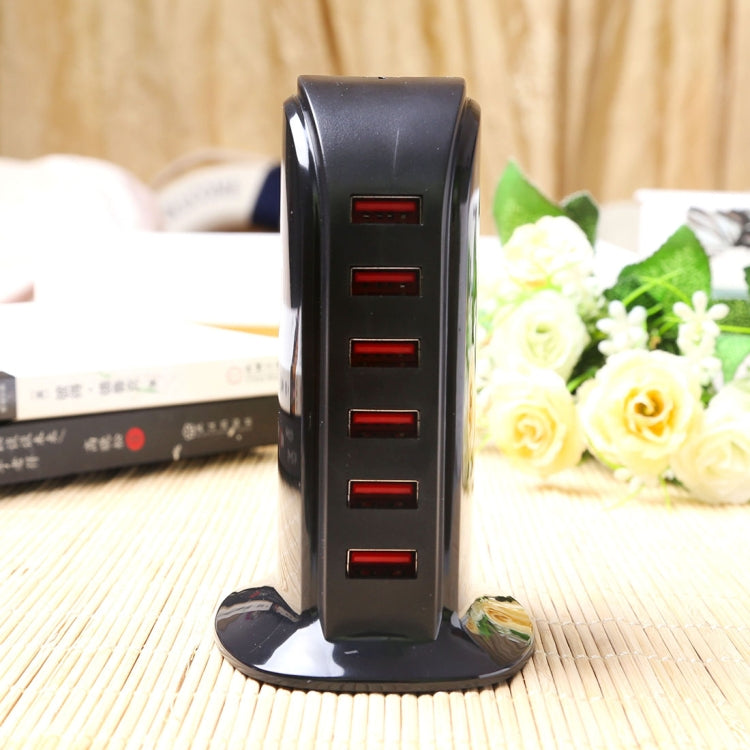 แท่นชาร์จเร็ว USB 6 พอร์ต 30W 853L พร้อมชาร์จอัจฉริยะ AC100-240V