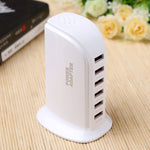 แท่นชาร์จเร็ว USB 6 พอร์ต 30W 853L พร้อมชาร์จอัจฉริยะ AC100-240V