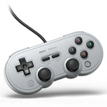 8Bitdo SN30 PRO จอยสติ๊กเกมแบบมีสาย USB สำหรับ Swith / Steam / PC, SN30 PRO แบบมีสาย(สีเทา)
