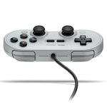8Bitdo SN30 PRO จอยสติ๊กเกมแบบมีสาย USB สำหรับ Swith / Steam / PC, SN30 PRO แบบมีสาย(สีเทา)
