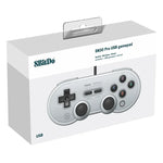 8Bitdo SN30 PRO จอยสติ๊กเกมแบบมีสาย USB สำหรับ Swith / Steam / PC, SN30 PRO แบบมีสาย(สีเทา)
