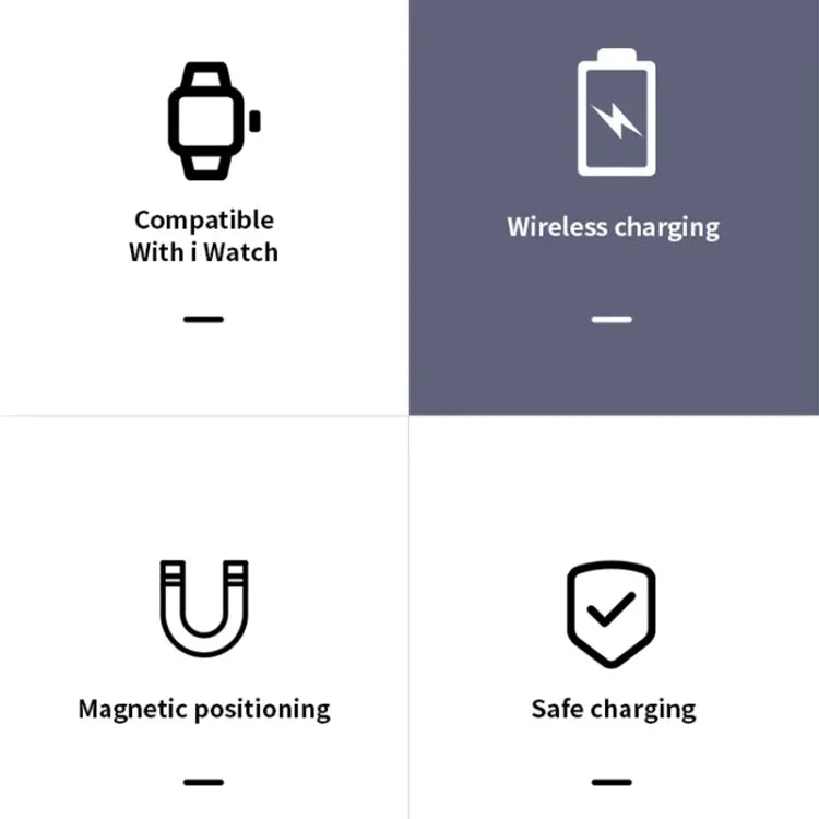 เครื่องชาร์จแม่เหล็กไร้สายแบบพกพา K02 Universal สำหรับ Apple Watch Series 6 / 5 / SE / 4 / 3 / 2 / 1