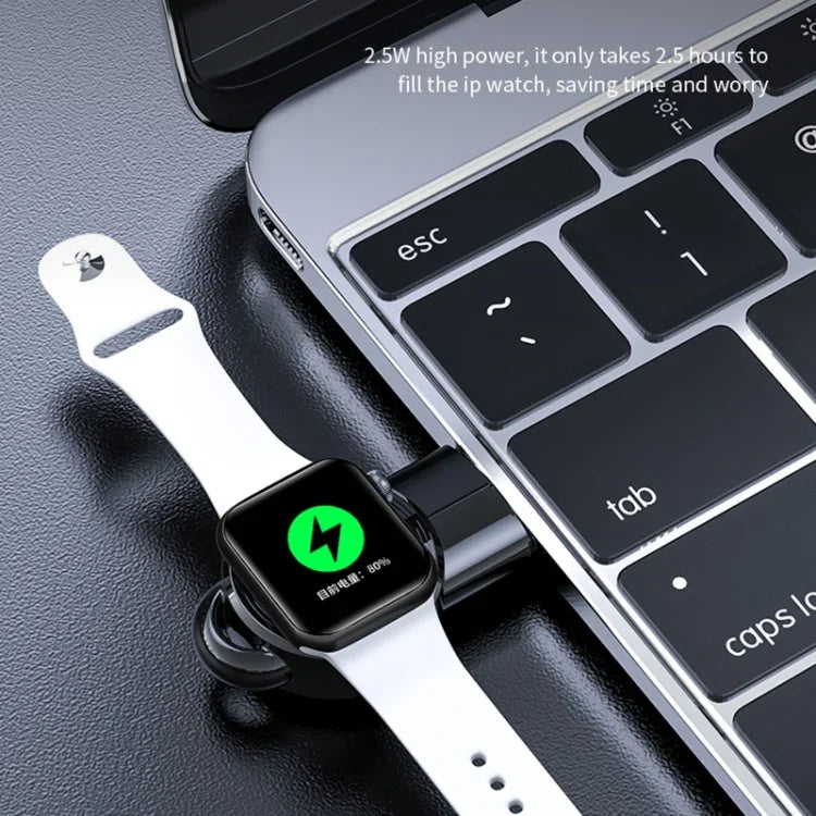 เครื่องชาร์จแม่เหล็กไร้สายแบบพกพา K02 Universal สำหรับ Apple Watch Series 6 / 5 / SE / 4 / 3 / 2 / 1