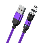 สายข้อมูลแม่เหล็กหมุนได้ 540 องศา USB เป็น 8 Pin ความยาว 2 เมตร 3A Output
