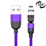 สายข้อมูลแม่เหล็กหมุนได้ 540 องศา USB เป็น 8 Pin ความยาว 2 เมตร 3A Output