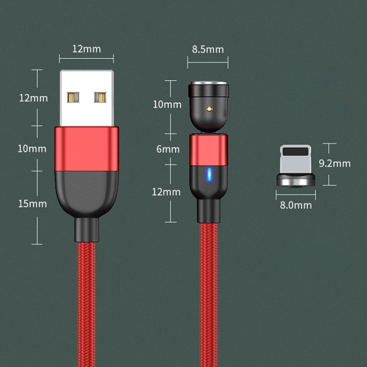 สายข้อมูลแม่เหล็กหมุนได้ 540 องศา USB เป็น 8 Pin ความยาว 2 เมตร 3A Output