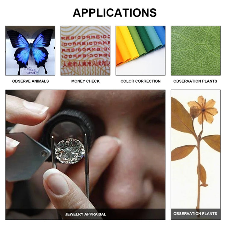 กล้องจุลทรรศน์สมาร์ทโฟน APEXEL APL-MS001 100X พร้อมไฟ LED, APL-MS001