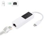 สายอะแดปเตอร์ NK107A1 8 พิน เป็น RJ45 อีเธอร์เน็ต LAN สำหรับ iPhone / iPad ความยาวรวม: 16 ซม.